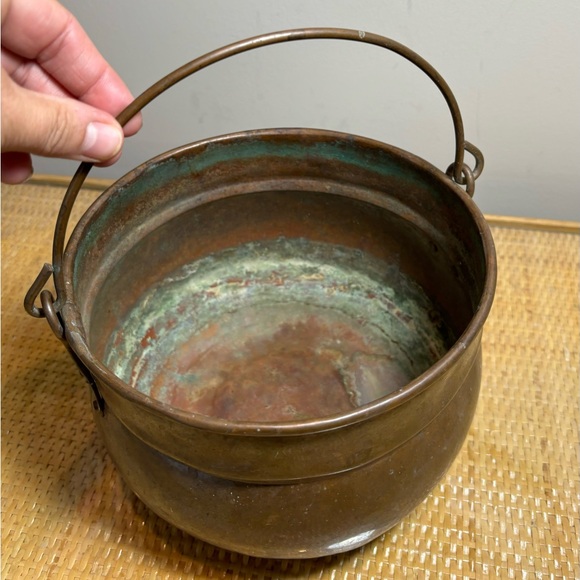 Vintage copper pot/pail with handle in great condition - Picture 3 of 9